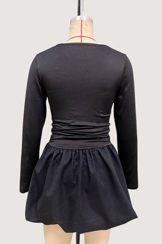 Long-Sleeve Skater Dress