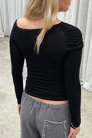 Twist-Front Long Sleeve Tee