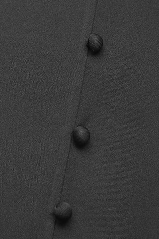 Lace-Detail Button Midi Dress