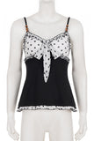 Polka Dot Tank with Bow Accent