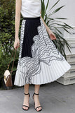 Flowing Pleated Midi Skirt