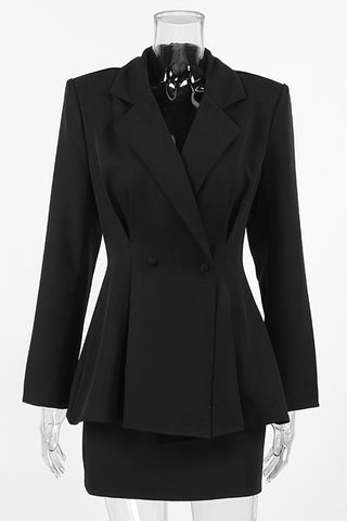 Chic Blazer Skirt Set
