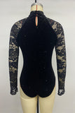 Lace Sleeve Embellished Bodysuit