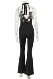 Halter Flare-Leg Jumpsuit