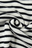 Striped V-Neck Oversized Sweater