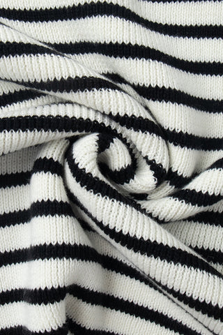 Striped V-Neck Oversized Sweater