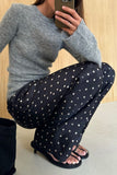 Polka Dot Casual Wide-Leg Pants