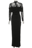 Elegant Lace Long Evening Dress