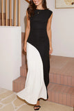 Asymmetrical Casual Maxi Dress
