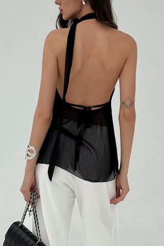 Stylish Cutout Halter Tank