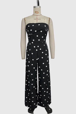 Strapless Polka Dot Jumpsuit