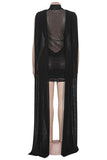 Draped Cutout Evening Dress