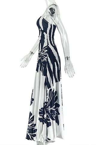 Strapless Floral Vacation Dress