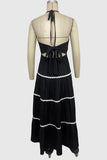 Halter Tiered Maxi Dress