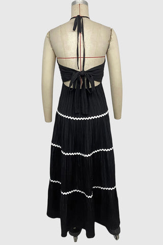 Halter Tiered Maxi Dress