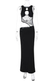 Elegant Cutout Lace Evening Dress