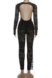 Elegant Lace Cut-Out Jumpsuit