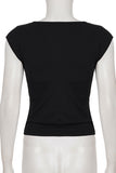 Elegant Ruched Front T-Shirt