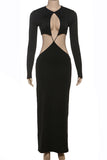 Elegant Cut-Out Evening Dress