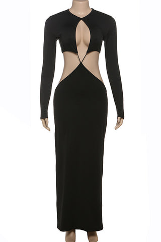 Elegant Cut-Out Evening Dress