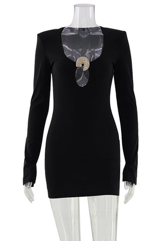 Elegant Cut-Out Mini Dress