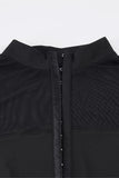 Sheer Panel Ruched Casual Dress