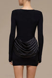 Draped Ruched Evening Dress