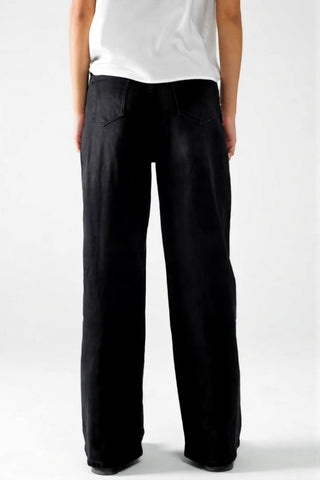Stud-Embellished Wide Leg Jeans