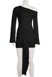 One-Shoulder Casual Mini Dress