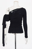 Asymmetrical One-Shoulder Blouse