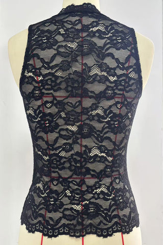 Lace Mock-Neck Tank Top