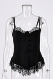 Elegant Button-Front Lace Camisole