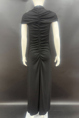 Elegant High-Neck Evening Dress