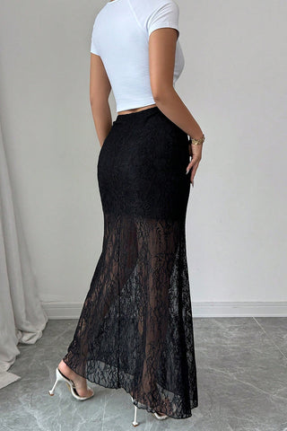 Lace Overlay Skirt