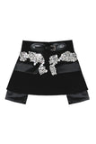 Embellished Mini Skirt with Belt