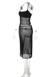 Dotted Mesh Skirt Set