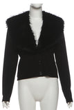 Faux Fur Collar Buttoned Jacket