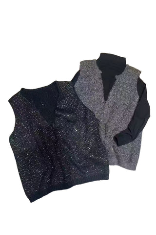 V-Neck Textured Vest