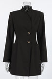 Chic Buttoned Casual Dress