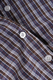 Button-Front Plaid Crop Shirt