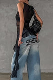 Sheer Layered Sleeveless Blouse