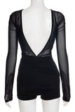 Long Sleeve Sheer Romper