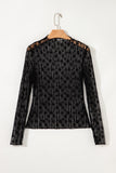 Sheer Lace Long Sleeve Top