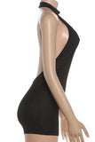 Halter Neck Dotted Romper