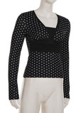 Polka Dot Long Sleeve Blouse