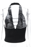 Strappy Cutout Halter Tank Top