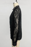 Lace Button-Front Blouse