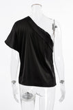 One-Shoulder Elegance T-Shirt