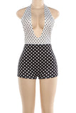 Polka Dot Halter Neck Romper