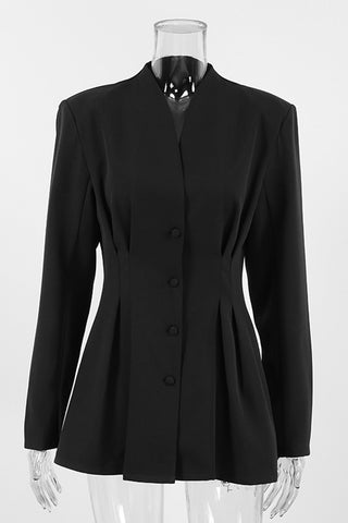 Tailored Button-Up Blazer